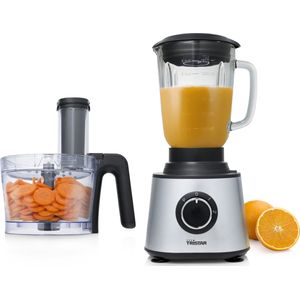 Tristar Foodprocessor & Blender MX-4823 - Multifunctionele keukenmachine voor raspen, blenden en snijden - 1.5 Liter - Inclusief blenderkan - RVS messen -