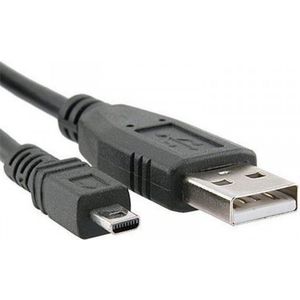 USB 8-Pins Aansluitkabel voor - Fuji, Casio, Panasonic, Pentax en Samsung Camera's