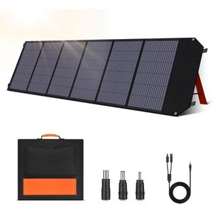Zonnepaneel - Monokristallijn - Zonnepanelen - ETFE - Flexibel - Camping - Draagbaar - 200W Vouwbaar Zonnepaneel Kit - voor Reizen - Telefoon - Boot - RV 20.5V