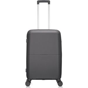Malta Reiskoffer M - 65L - 65x43x24 cm - Lichtgewicht Harde Koffer - Met Ingebouwd TSA Slot - Voor Vliegtuig en Vakanties - Donker grijs