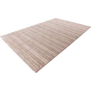 Lalee Palma Vloerkleed Superzacht Dropstitch Tapijt Karpet gestreept uni laagpoolig - 160x230 cm - beige