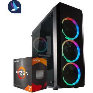 Circular RGB Gaming PC | AMD Ryzen 7 - 5700G | GeForce RTX 4060 Ti - 8 GB | 32 GB DDR4 | 1 TB SSD - NVMe | Windows 11 Pro