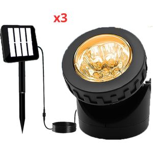 Nivard Zwembad Verlichting - Onderwater Verlichting - Zwembad Lamp - LED - Vijverlamp - Jacuzzi Lamp - Oplaadbaar - Warm Wit - 3 Stuks