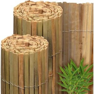 Privacy Scherm Bamboo 80x600 cm - Weerbestendig FSC® Bamboe Mat als Wind Scherm voor Tuin & Balkon - Robuust Natuurlijk Inkijkbescherming van Natuurlijk Bamboe