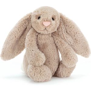 Jellycat Knuffels - Bashful Beige Bunny - Beige - Konijn - Knuffel - 31 cm - Voor alle leeftijden