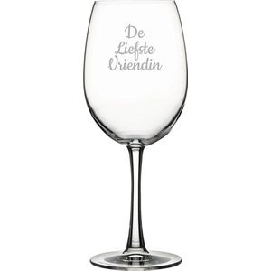 Gegraveerde Rode wijnglas 46cl De Liefste Vriendin