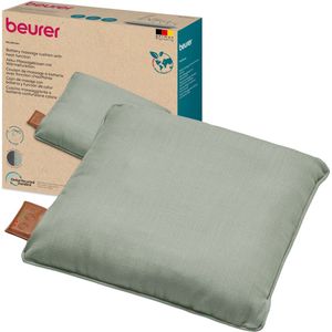 Beurer MG 139 Accu-massagekussen met warmtefunctie - Draadloos - Inschakelbare warmte - Gemaakt van gerecycled materiaal - Machinewasbaar - Automatische uitschakeling - 40 x 40 cm - Mint