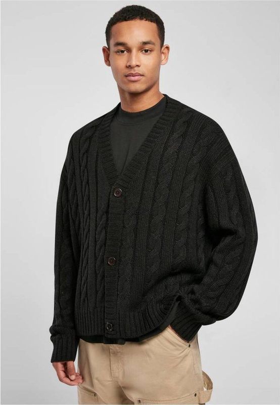 Urban Classics - Boxy Cardigan - 3XL - Zwart