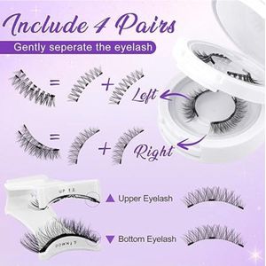 Equivera Magnetische Wimpers - Magnetische Wimpers - Magnetische Wimpers met Applicator - Herbruikbare Magnetische Wimpers - Nep Wimpers - Nep Wimpers Set - Fake Magnetic Lashes - Wimper Extension - Fake Lashes Set