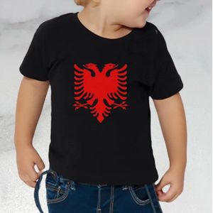 T-shirt Albanië | albanese adelaar | zwart - rood | balkan | kids | baby |