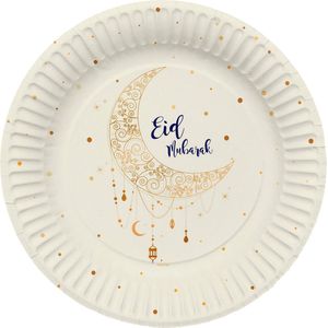 Folat - Borden 'Eid Mubarak' - 8 stuks (23 cm)