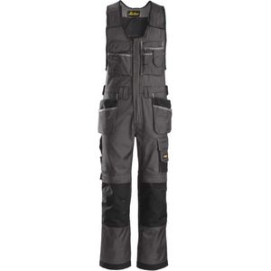 Snickers 0212 Bodybroek met Holsterzakken, DuraTwill - Gemeleerd grijs/Zwart - 158