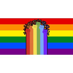 Regenboog LGBT Spandoek 125x250cm