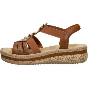 Rieker Sandalen Plat Sandalen Plat - cognac - Maat 36