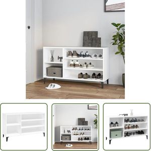 The Living Store Schoenenkast - Elegant - 102 x 36 x 60 cm - Wit