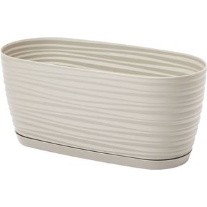 Form-Plastic - Bloembak / Bloempot - kunststof - 26,7x12,6x11,8 cm - lichtgrijs