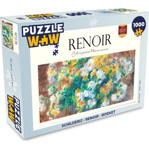 Puzzel Schilderij - Renoir - Boeket - Legpuzzel - Puzzel 1000 stukjes volwassenen