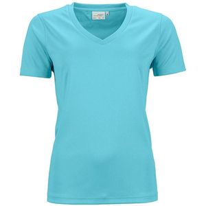 James and Nicholson Dames/dames Actief V Hals T-Shirt (Pacifisch Blauw)