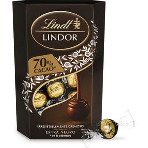 Lindt LINDOR 70% pure chocolade bonbons 200 gram - 16 zacht smeltende pure chocolade bonbons