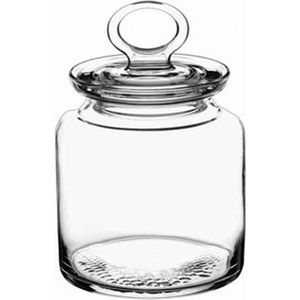 Pasabahce Snoeppot/voorraadpot Megan - 1100 ml - glas - met luchtdichte deksel - D11 x H17 cm