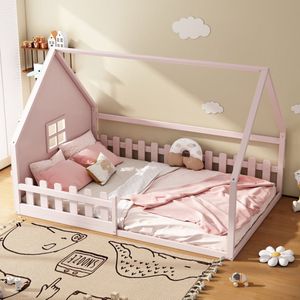 Sweiko Kinderbed 140*200 cm, grenen, roze