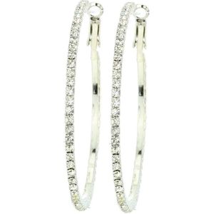 Behave - Oorring - Kristal Steentjes - 6 cm diameter
