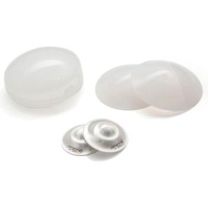 Tepelkapjes - De originele zilveren voedingscups met siliconen pads - tepelhoedjes voor pasgeborenen - Essentials Must Haves-tepelhoezen voor borstvoeding - 925 zilver - maat XL