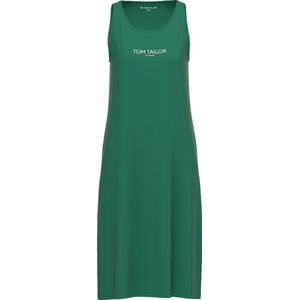 TOM TAILOR Stretch Cotton Dames Lang Nachthemd - Groen - Maat S