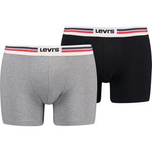 Levi's Heren Sportswear Boxershort 2-Pack - Medium Grijs - Maat XXL
