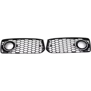 Grille - Voor Audi A5 S-Line/S5 B8 RS5 2008-2012 - Auto accessoires - Honingraat grille - Mistlichtroosters - Zwart/Chroom