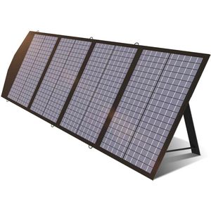 Zonnepaneel - Draagbaar - Waterdicht - Opvouwbaar zonnepaneel - voor Camping RV Tuin Dak - 18V - 140W - Zwart - Polykristallijn Silicium