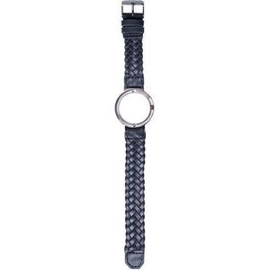 JU'STO J-WATCH bandje Leather Braided Night Blue