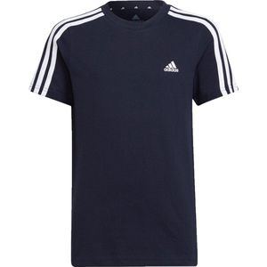 adidas Essentials 3-Stripes  T-shirt - Unisex - donker blauw/wit
