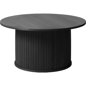 Salontafel Zwart Eikenhout - Ø90 cm - Salontafel Nola Zwart - Giga Living