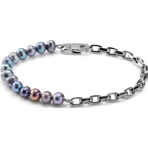 Lucleon - Heren - Roestvrij Staal Schakelarmband - Staal