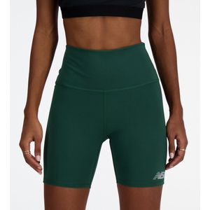 New Balance Harmony 6 Inch Bike Short Dames Sportbroek - NIGHTWATCH Groen - Maat XS