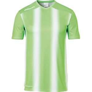 Uhlsport Stripe 2.0 Shirt Korte Mouw Kinderen - Fluo Groen / Wit | Maat: 152