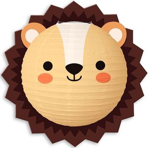 LUQ - Leeuw - Lampion - Sint Maarten - Zonder - Lampionstokje - Met Lichtje - Dieren - TrekLampion - Papier - Kind - 1 Stuk