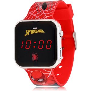 Disney LED Watch Spider-Man - Kinderhorloge Met LED Display Voor Datum en Tijd - Rood