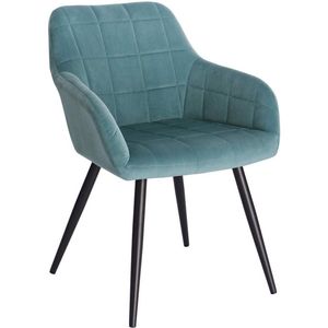 Rootz Velvet Eetkamerstoel - Elegante stoel - Comfortabele zit - Ergonomisch ontwerp - Duurzaam metalen frame - Eenvoudige montage - 49 cm x 43 cm x 81 cm
