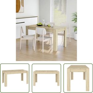 vidaXL Eettafel - Sonoma Eiken - 140x74,5x76 cm Eettafel - Salontafel - Houten Eettafel - Eethoek - Ontbijttafel