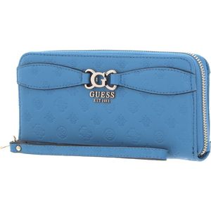 GUESS Portemonnee Arlena Logo SLG Zip Around Wallet Slate Logo Blauw