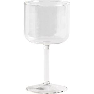 Hay - Tint - glazen wijnglas - set van 2 - transparant - handgemaakt