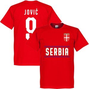 Servië Jovic 9 Team T-Shirt - Rood - XS