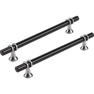 Roestvrijstalen keukenkast handgrepen - set van 6 - zwart - 192mm cabinet handle black