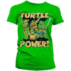 Teenage Mutant Ninja Turtles Dames Tshirt -S- Turtle Power! Groen