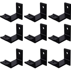 Hermeta leuninghouder 3541-18 - Zwart - Aluminium - Keilboutbevestiging - Vlak zadel - 9 stuks