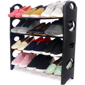 schoenenrek-zwart-gemakkelijk monteren-65 cm hoog