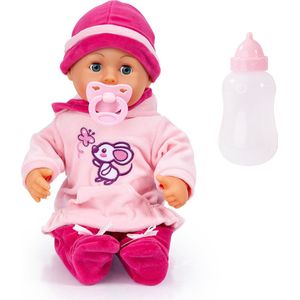 Bayer Design - Babypop First Words Baby 38 cm in roze