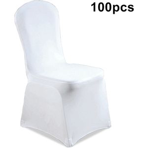 Stoelhoezen toelhoezen Eetkamerstoel Hoes Stoelhoezen Stretch 45x45x90 cm Bescherm stijlvol je stoelen Wit 100 Stuks